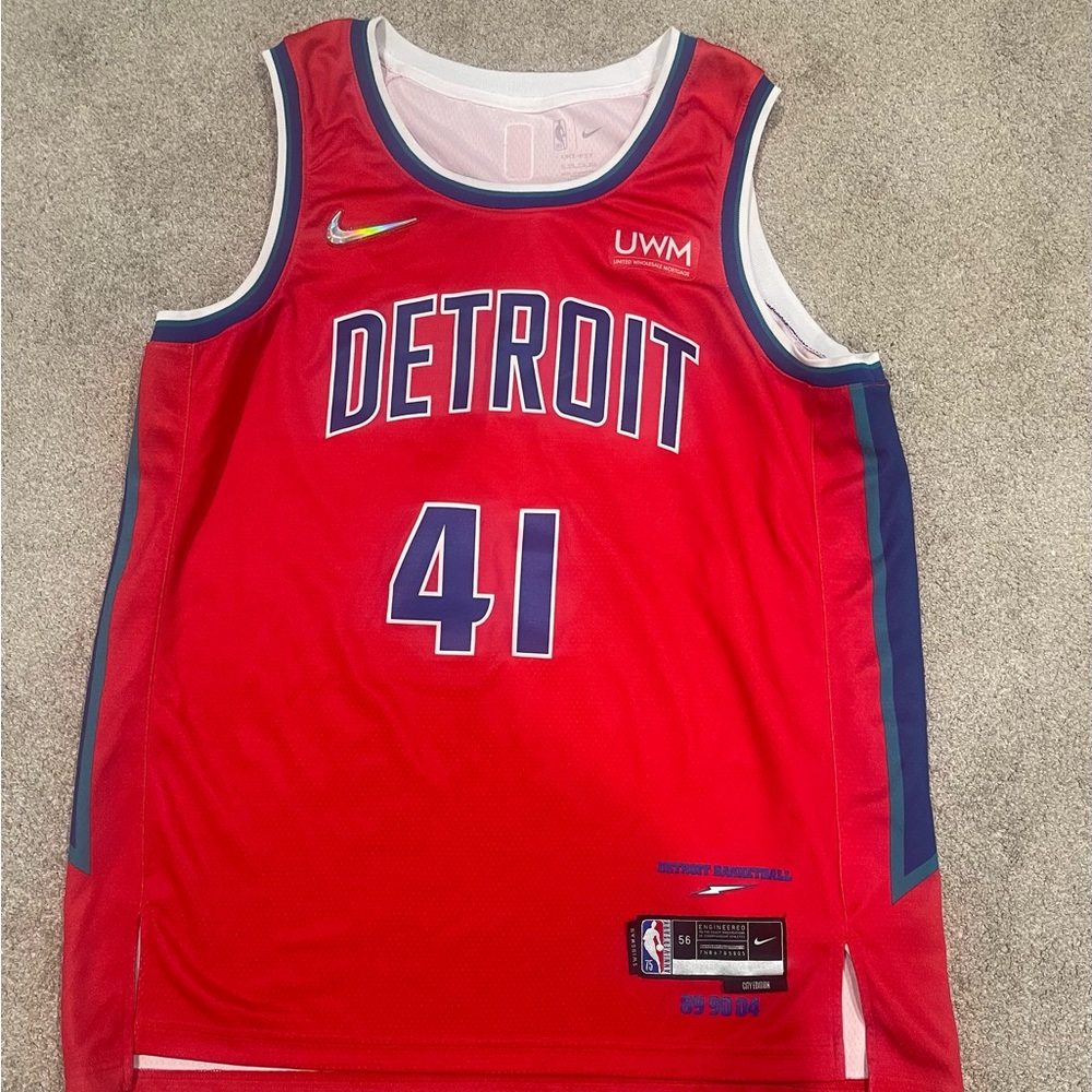 Nike 75th NBA anniversary Detroit Pistons jersey Saddiq Bey size XXL